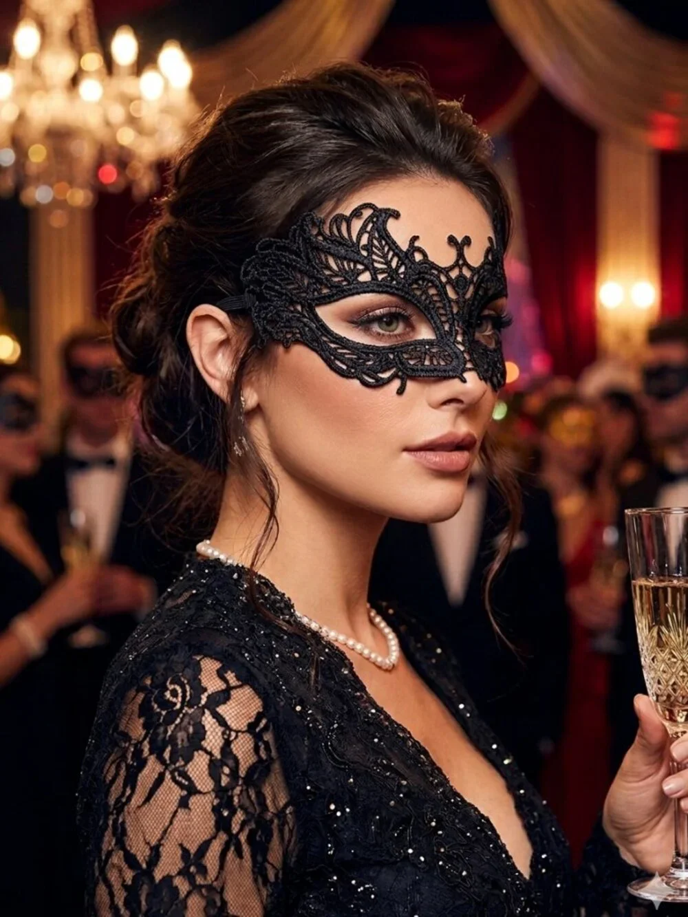 Set of 3 Lace Masquerade Masks NWT